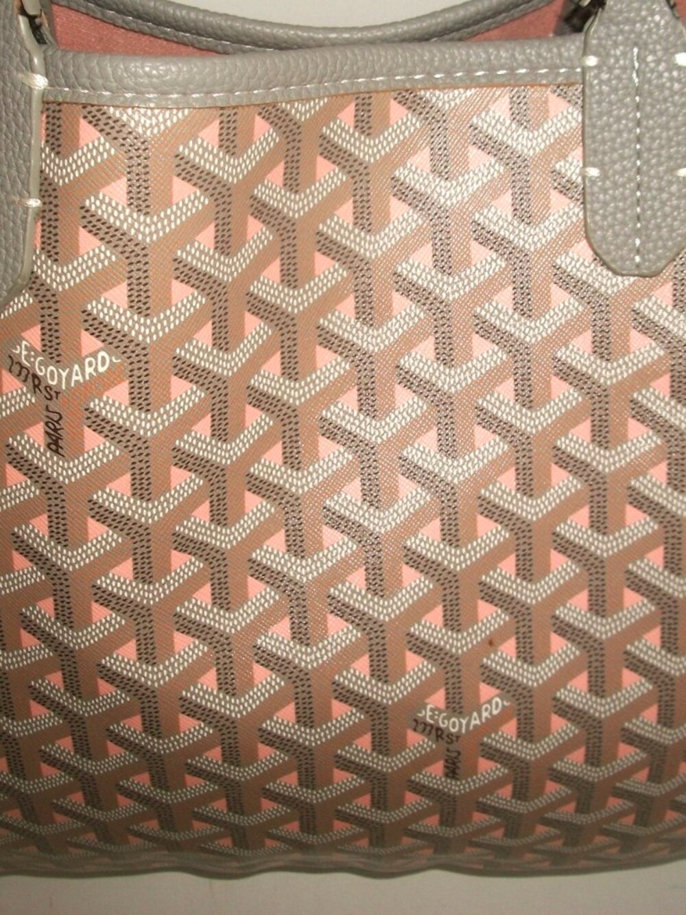 Tote in Style of Saint Louis PM (Gray, Coral Pink,Brown, Black) NOT GOYARD - Picture 9 of 16